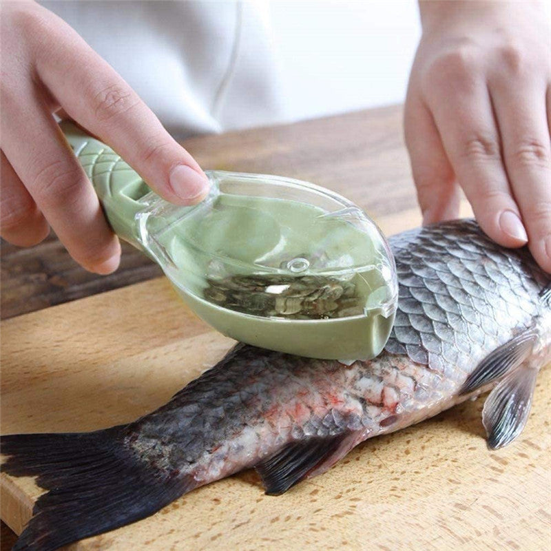 Fish Scale Remover Brush – Quick Scraping Fish Scaler Knife & Skin Peeling Cleaner Kitchen Tool