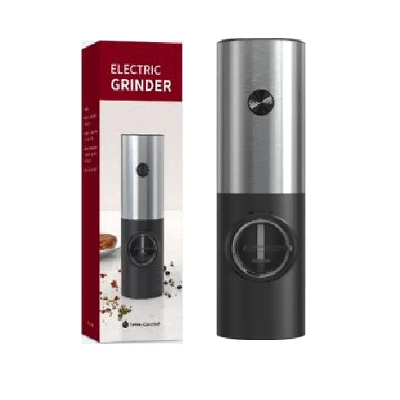 Electric Salt & Pepper Grinder Set with LED Light – Automatic One-Handed Spice Mill, Adjustable Coarseness, Stainless Steel & Ceramic Core Kitchen Tool