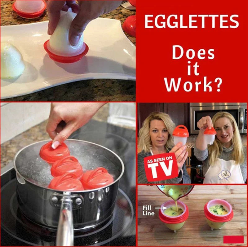 Non-stick Silicone Boiled Eggs Cup Kitchen Egg Cooker Poachers Silicone Steamed Egglettes Cooking Accessories Gift kitchen tools